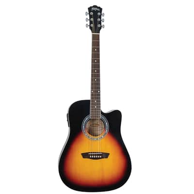 Washburn WA90CEVSB Dreadnought Linden Top Okoume Neck 6-String Acoustic-Electric Guitar image 1