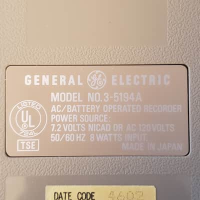 Variable speed cassette recorder GE General Electric 3-5195A image 7