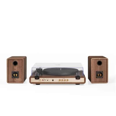 Crosley C65  Record Player with speakers system Belt-Drive 2-Speed  Turntable Record Walnut and Gold- NEW image 15