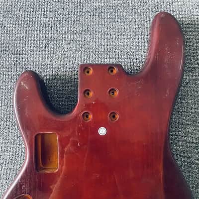 Cherry Burst 5 String StingRay Bass Basswood Body with Tiger Maple Top image 2