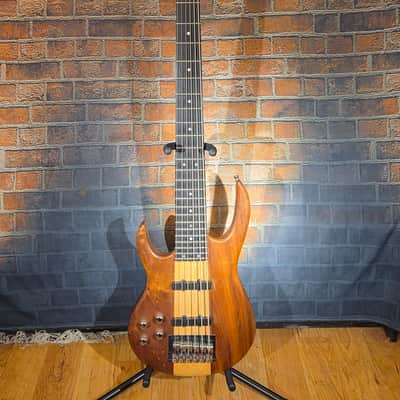 Carvin LB76 6-String Left-Handed Bass Koa & Maple w/ OHSC image 2