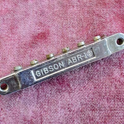 Vintage Gibson 1965 ABR-1 Bridge Chrome - NO patent Number RARE w/ nylon saddles image 7
