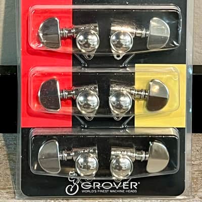 Grover 102NV Original "Milk Bottle" Style Rotomatics Tuning Machines Set - Nickel image 1