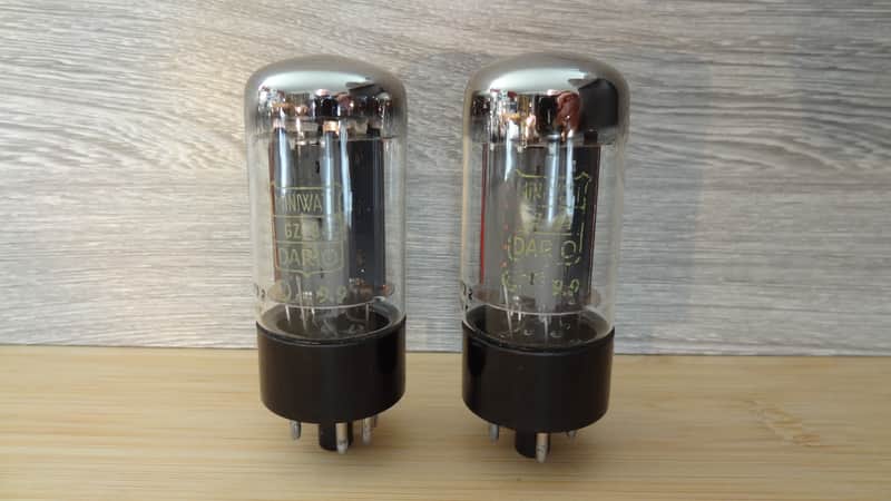 Very rare 1969 "A" NOS MULLARD Blackburn GZ34 5AR4 f32 Matched pair SAME CODE ! PERFECT balance, super strong image 1