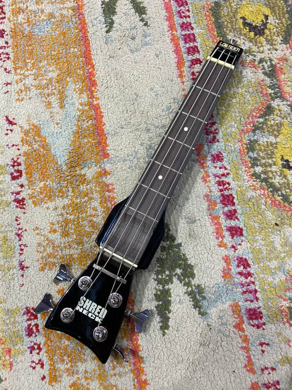 Shred Neck Low Rider 4-String Bass Practice Neck in Black with