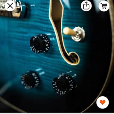 PRS SE Hollowbody II Piezo 2024 - Peacock Blue image 4