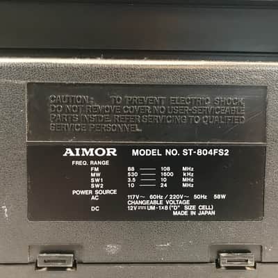 Vintage AIMOR AM-FM Stereo Cassette Recorder Boombox Ghetto Blaster ST-804FS2 image 9