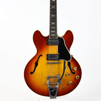 1965 Gibson ES-335 TD Vintage Semi Hollow Guitar WIDE NUT Factory Bigsby! image 4