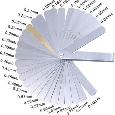 9PCS Guitar Bass Understring Radius Gauge Luthier Tools， Imperial Gap Measuring Rulers Tool Dual Marked Metric image 3