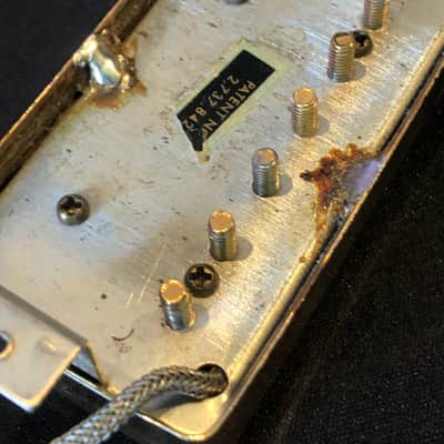 Gibson Patent # Sticker T-top Humbucker pickups 1968 - T-Tops w Gold Covers Narrow spacing PAFs Byrdland image 14