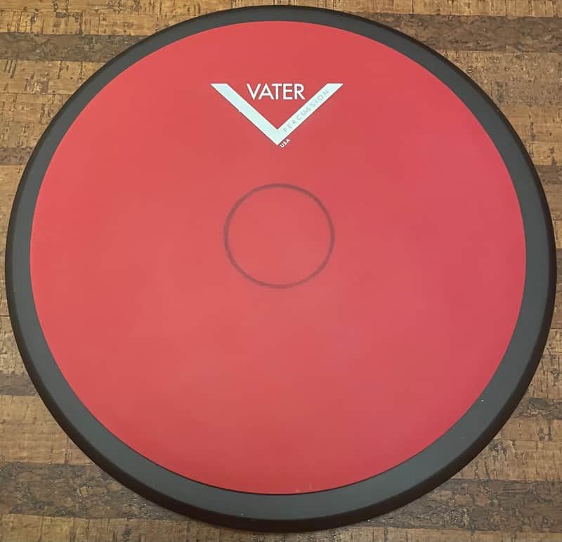 Vater Percussion USA 12” Chop Builder Pad Single Sided Soft 2025 - Red / Black image 1