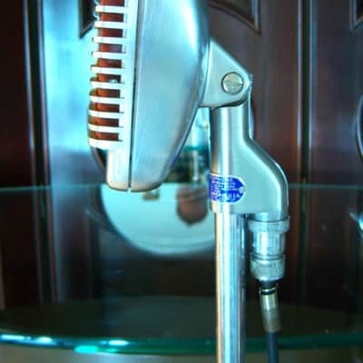 Vintage 1940's Shure 51 dynamic omni-directional microphone w cable and Bogen stand 55 55S 55SW Jerry Lee Lewis image 9