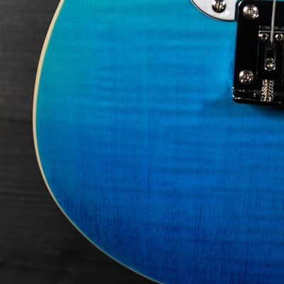 Flight Pathfinder TBL Tenor Ukulele Solidbody Electric Blue Fade image 9
