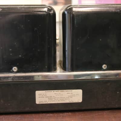 McIntosh MC60 60-Watt Mono Tube Monophonic Monoblock Power Amplifier 1955 - 1961 - Black (with extra tubes) image 9