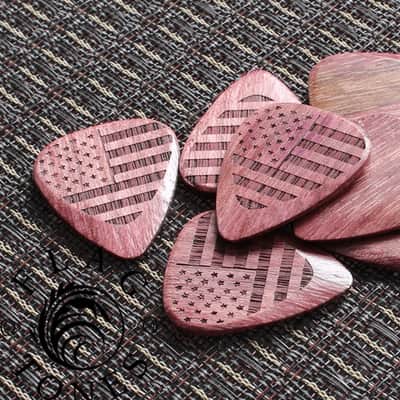 Timber Tones Stars and Stripes Exotic Timber Guitar Picks image 3