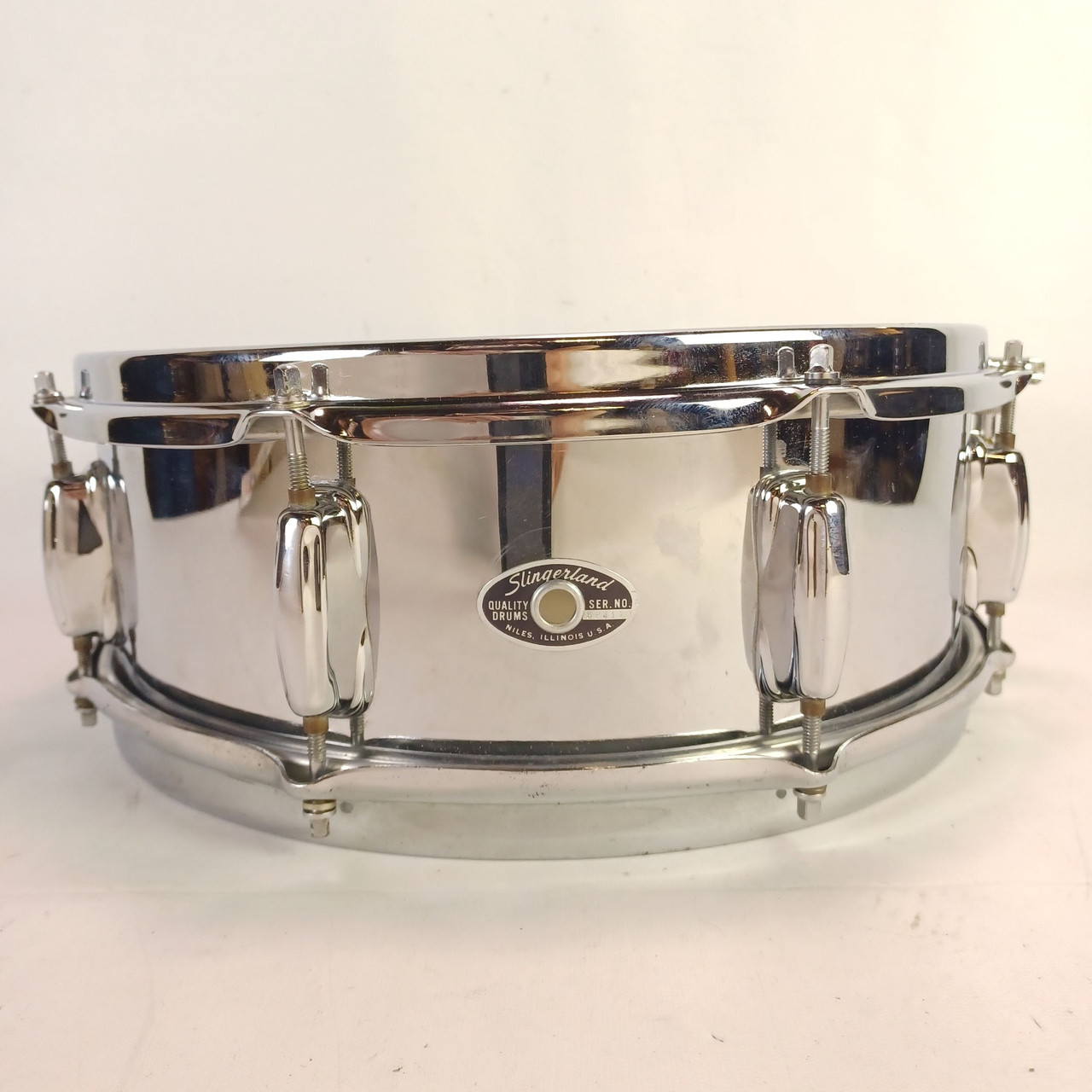 Slingerland 5x14" Festival Chrome Steel Snare Drum 8Lug Vintage 80s No.141 USA* — main photograph