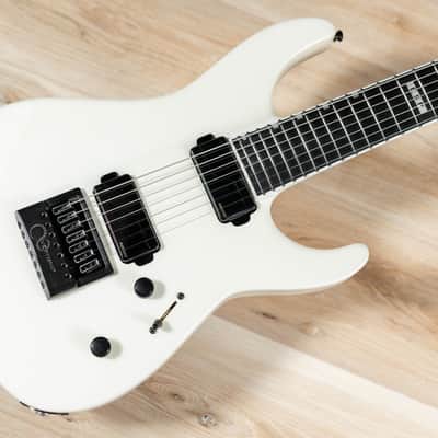 ESP E-II M-II 7B Baritone 7-String Evertune Guitar w/ Case – Pearl White image 9