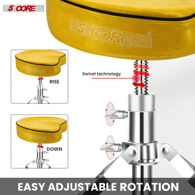 5 Core Drum Throne 4" Padded Saddle Seat Heavy Duty Adjustable Drumming Chair image 6