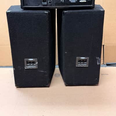 Harbinger HA120 120W 4-Channel Powered Mixer w/ Dual PA Speakers – Complete PA System - Used image 12