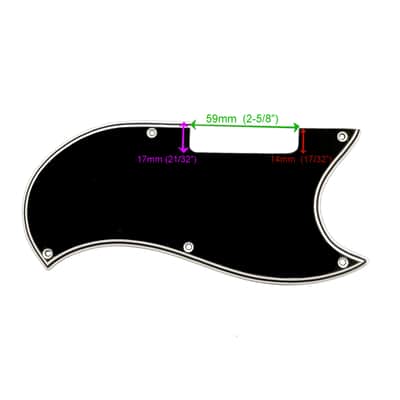 New 5 Ply Black/White WIDE BEVEL Pickguard for Gibson 1965-1968 EB-0 & EB-3 Bass Made In USA image 4