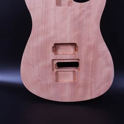 Guitar Body Mahogany Wood Unfinished DIY Electric Guitar Wood Project image 1