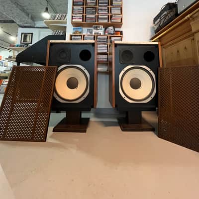 JBL L101 Lancer 101 Vintage Speakers – Original Grilles & Marble Tops – Excellent Condition image 2