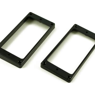 Humbucking Slanted Pickup Mounting Rings - BLACK, #HRMB SET