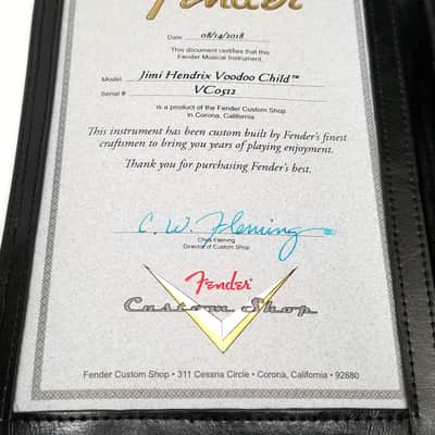 used 2018 Fender Custom Shop Jimi Hendrix Voodoo Child Strat Journeyman Relic in Olympic White, Excellent Condition with OHSC & Paperwork! stratocaster image 6