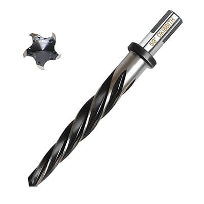 5/8” Bridge Construction Reamer Drill Bit, M2 HSS Taper Chucking Reamer for Steel Alloy Metal Wood Plastic, 1/2" Non-Slip Shank, 5-Spiral Flutes Car Reamer, to Align or Enlarge Holes, 16mm image 1