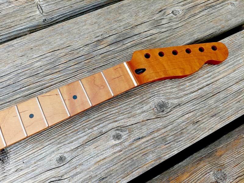 Telecaster neck roasted flamed maple image 1
