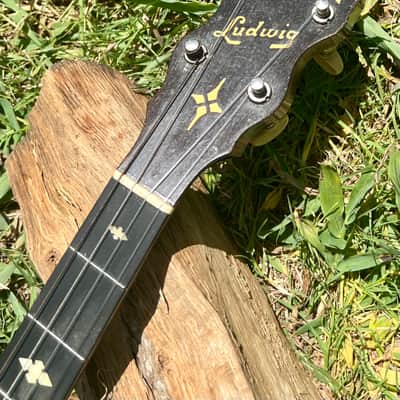 Vintage Ludwig Columbia 1930’s Tenor Banjo - Natural Walnut image 6