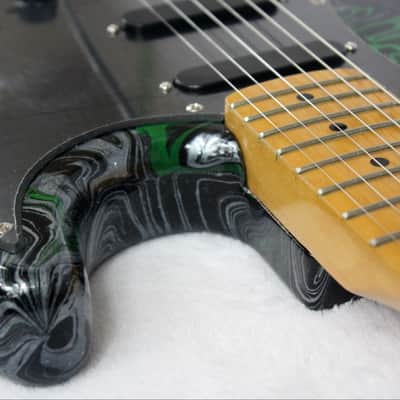 Custom Swirl Painted and Upgraded Arbor Strat Style Electric Guitar image 14