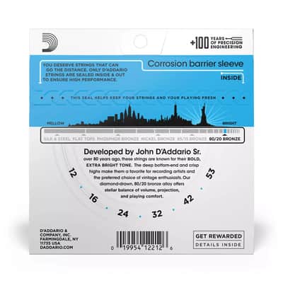 D'Addario EJ11 - 80/20 Bronze Light 12-53 image 2