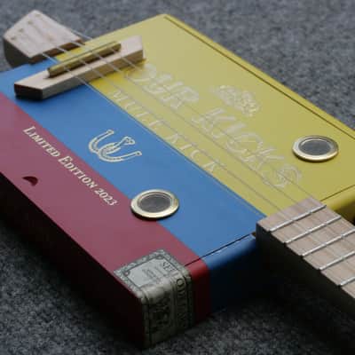 Four Kicks Mule Kick 2023 Edition Acoustic Cigar Box Ukulele by D-Art Homemade Guitar Co. image 5