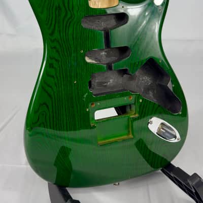 ESP Vintage Plus Strat Style Electric Guitar Body MIJ Japan 1990’s - Trans Green image 2