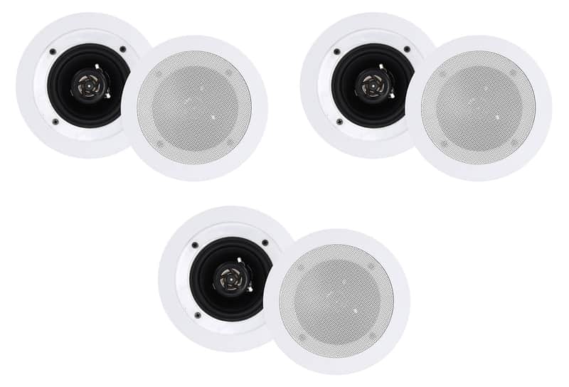 6) Rockville CC4T White 4" Commercial 70v Ceiling Speakers For Restaurant/Cafe image 1