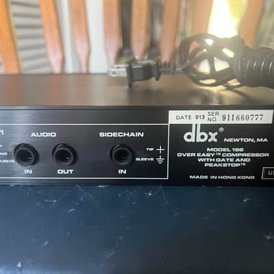 dbx 166 2-Channel Dynamics Processor with sidechain input. Includes Rack mount bolts/washers. Ex-Church, looks new image 7
