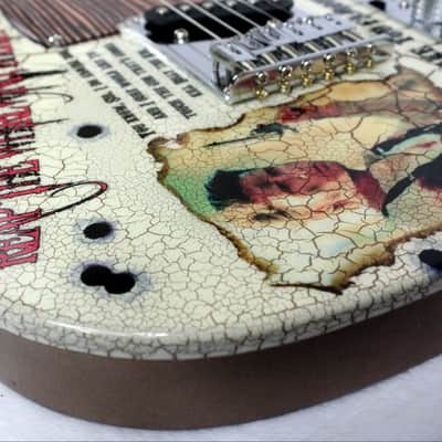 Custom Crackle Painted And Upgraded Fender Squier Telecaster With Graphics image 19