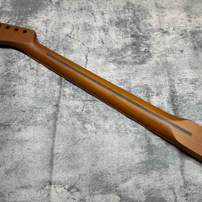 BMC Guitar Neck Tele® Telecaster® 22 Fret Roasted Maple MOP Block Inlays With Bound Rosewood Fingerboard Nitro Lacquer 9.5 Radius.   (TN104) image 4
