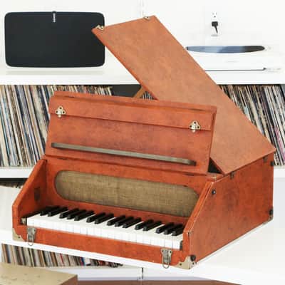 1940s Jenco Celeste Vintage Celestette Glockenspiel Table Top Keyboard w/Original Lid Prop! Celesta image 2