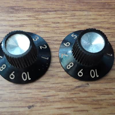 1978 1979 Fender Amp Amplifier Knobs Set of 2 Deluxe Reverb Princeton Vibro Champ image 1