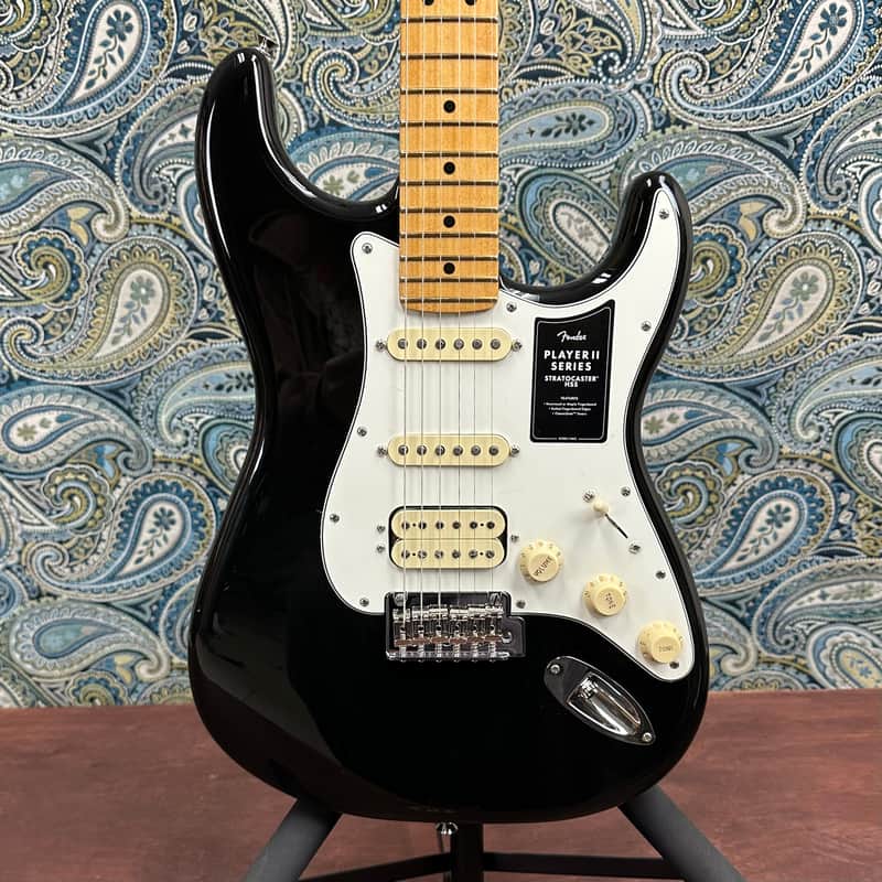 Fender Player II Stratocaster HSS Electric Guitar Black image 1