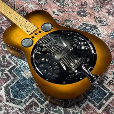 1991 Dobro Original Hound Dog Vintage Sunburst Gibson Made In USA Square Neck Resonator Acoustic Electric Guitar W/ Hardshell Case! image 9