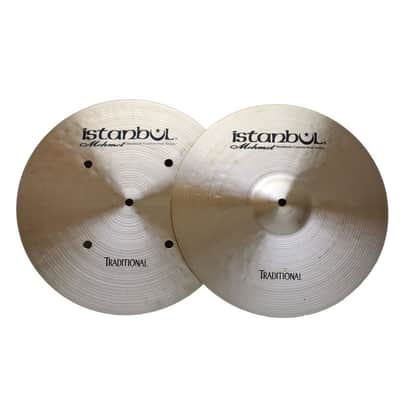 Istanbul Mehmet Cymbals 15" Traditional Hi-Hat Flat Hole Bottom image 1