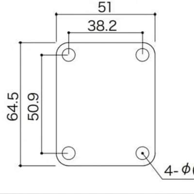 Guitar Neck Plate, 4-Holes Stainless Steel Electric Guitar Bass Neck Joint Plate NeckPlate Replacement Part (GN004, Chrome) image 2