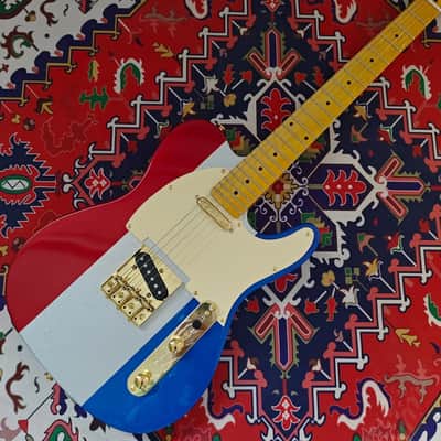 Custom Built "America" electric guitar 2026 - Multicolored color CUSTOM TL Electric Guitar gold hardware image 1