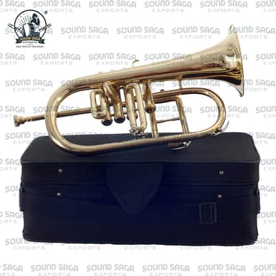 SOUND SAGA® Flugel Horn 4 Valve With All Accessories Including Mouthpiece & Case. image 4