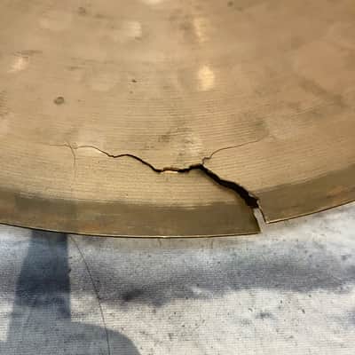 Paiste PST5 14" Rock Hi Hat Top Cymbal CRACKED image 6