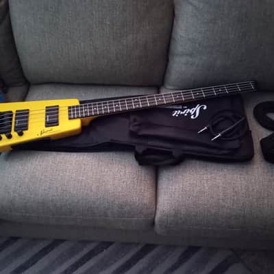 Steinberger Spirit XT-2 Standard Electric Bass w/ gig bag, hot rod yellow,and a new pack of strings image 2