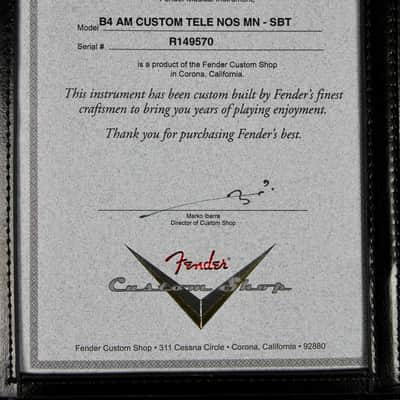 Fender Custom Shop American Custom Telecaster NOS, Roasted 3A Flame Maple Neck - Sapphire Blue Transparent 2026 w/OHSC image 12